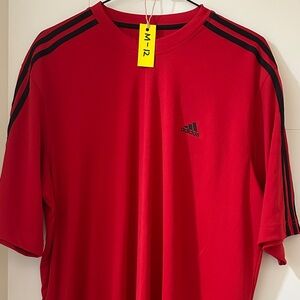 Adidas Men's Bold Red Short Sleeve Tee